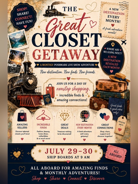 Other - The Great Closet Getaway Monthly Share Show Train Flyer
